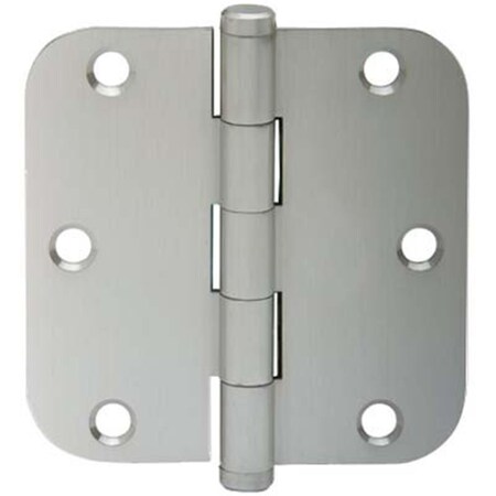 Dynasty Hardware 0.62 in. Radius 3.5 in. x 3.5 in. Door Hinges- Satin Nickel DYN58-35x35-US15